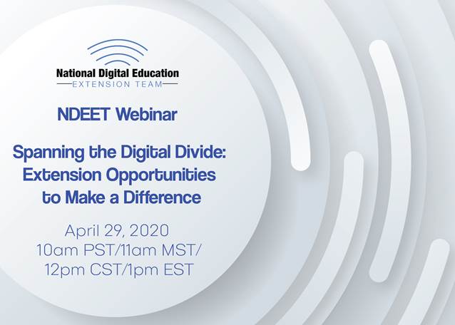 Spanning the Digital Divide: Extension Opportunities to Make a Difference (Extension Educators and other Extension Leaders Only)