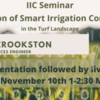 IIC Seminar: Evaluation of Smart Irrigation Controllers