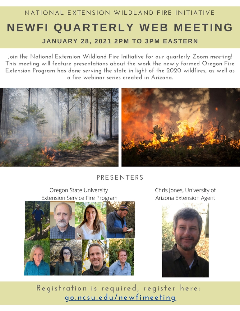 National Extension Wildland Fire Initiative - Quarterly Web Meeting 1/28