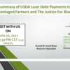 Summary Of USDA Loan Debt Payments For Socially Disadvantaged And The Justice For Black Farmers Act