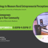 NCRCRD Webinar: Using Q Methodology to Measure Rural Entrepreneurial Perceptions &amp; An Overview of Homegrown: Entrepreneurship in Your Community