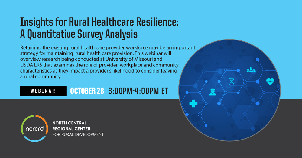 NCRCRD Webinar: Insights for Rural Healthcare Resilience: A Quantitative Survey Analysis