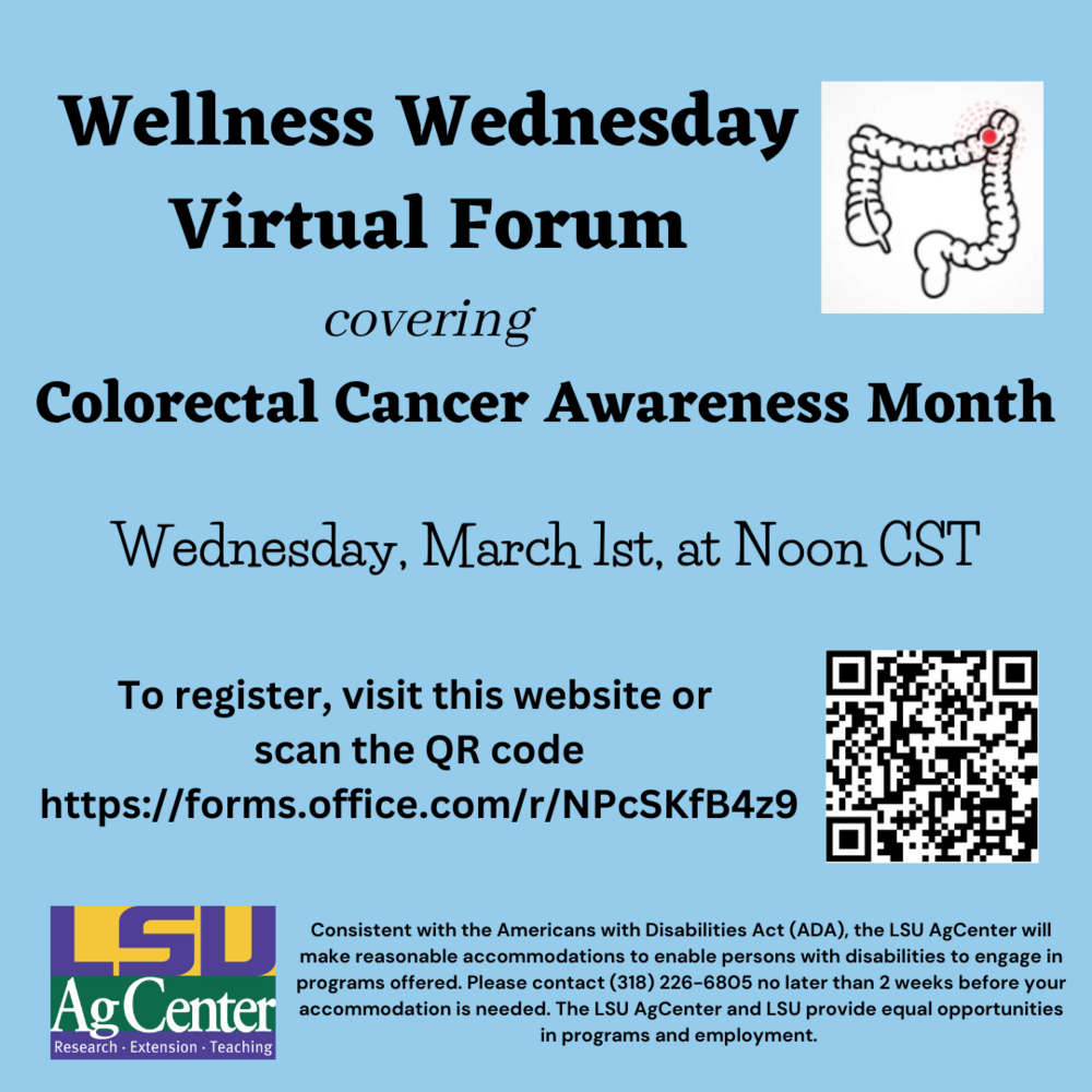 Wellness Wednesday Virtual Forum: Colorectal Cancer Awareness Month