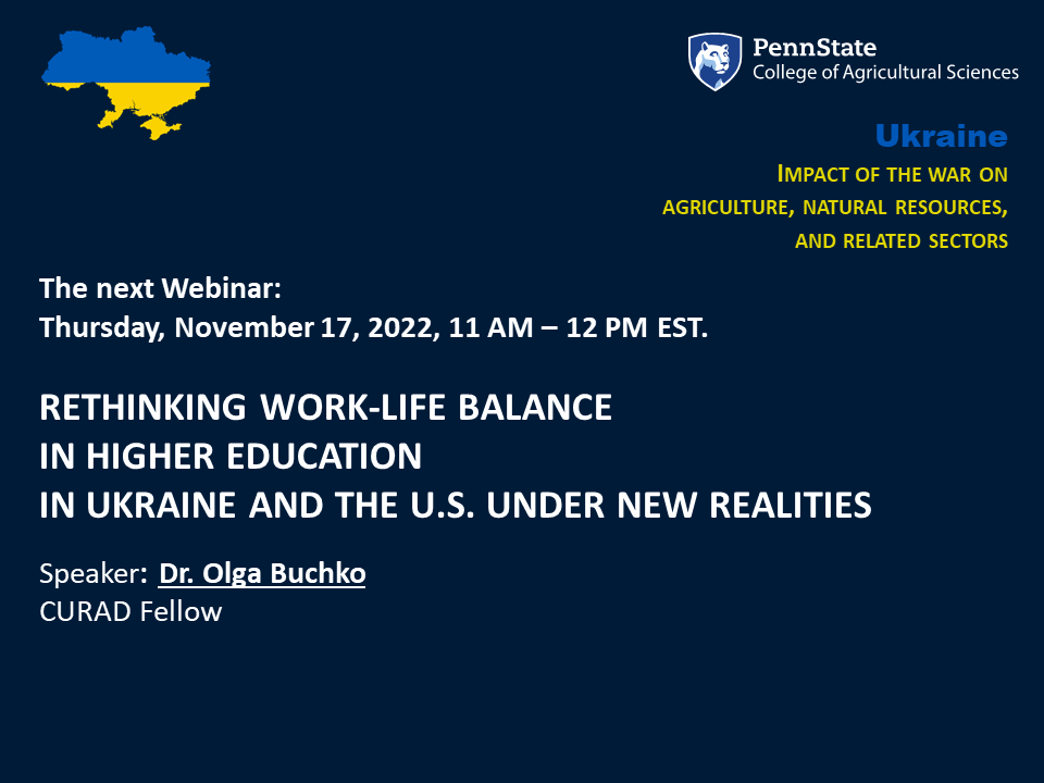 Rethinking Work-Life Balance in Higher Educaiotn in Ukraine and the U. S. Under New Realities